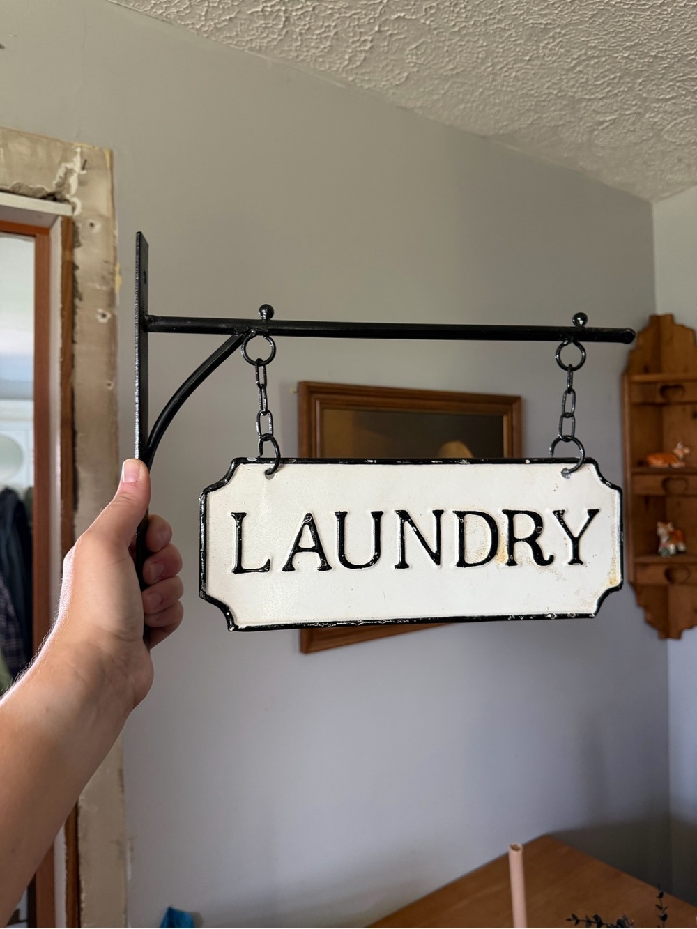 Laundry Wall Sign - Black and White
